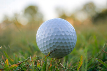 golf ball bokeh light background