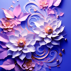 Obraz premium Beautiful elegant 3d style flower background