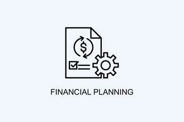 Financial Planning Vector Icon Or Logo Illustration