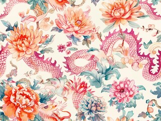 Fototapeta premium Beautiful seamless pattern