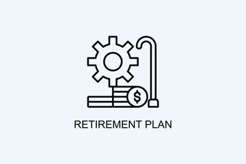 Retirement Plan Vector Icon Or Logo Illustration