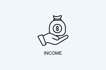 Income Vector Icon Or Logo Illustration
