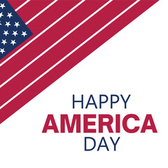 Happy Independence Day America. 1st July. Vector artwork. 
