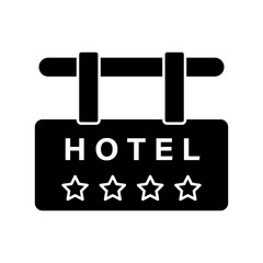 Hotel Sign Glyph