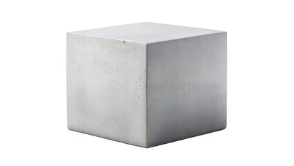 Concrete Cube – Simple Block: A simple block concrete cube, versatile for any product display needs, isolated on a white background.
