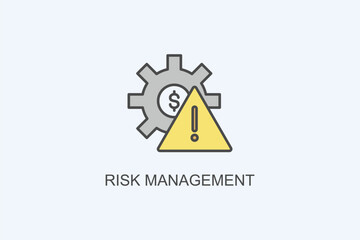 Risk Management Vector Icon Or Logo Illustration