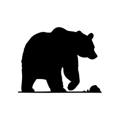 Fototapeta premium Vector silhouette of a bear in various poses. simple design