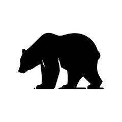 Fototapeta premium Vector silhouette of a bear in various poses. simple design
