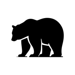 Obraz premium Vector silhouette of a bear in various poses. simple design