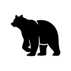 Obraz premium Vector silhouette of a bear in various poses. simple design