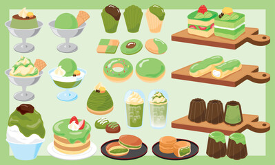 抹茶のスイーツセット