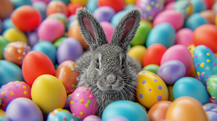 easter bunny and eggs