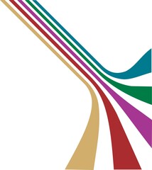 abstract background with rainbow