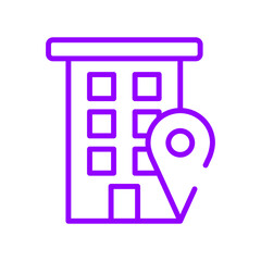 Hotel Location Linear Color