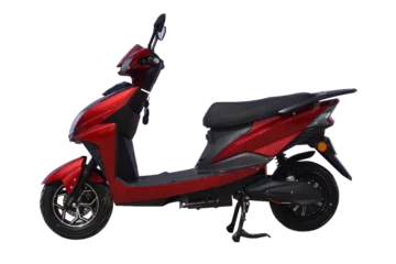 Gordijnen Scooter Red scooter PNG isolated right side on white background  © Sabbir