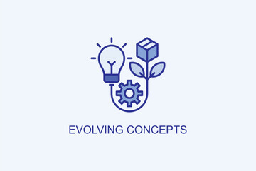 Evolving Concepts Vector Icon Or Logo Illustration