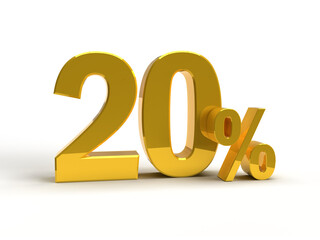 20 percent. 3D rendering.