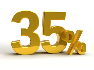 Obraz premium 35 percent. 3D rendering.