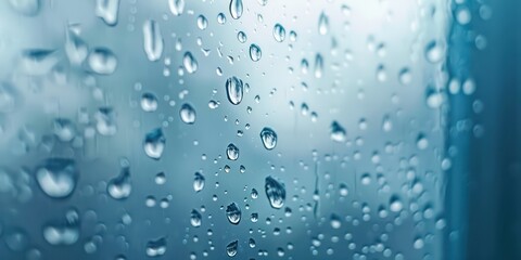 Water droplets on frosted glass