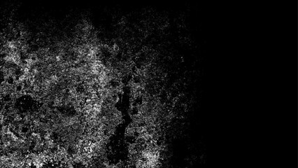 Black and white abstract grunge old concrete wall texture stain isolated overlay decorative vintage background.
