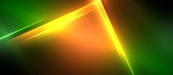 Neon dynamic diagonal light rays background. Techno digital geometric concept design for wallpaper, banner, presentation, background