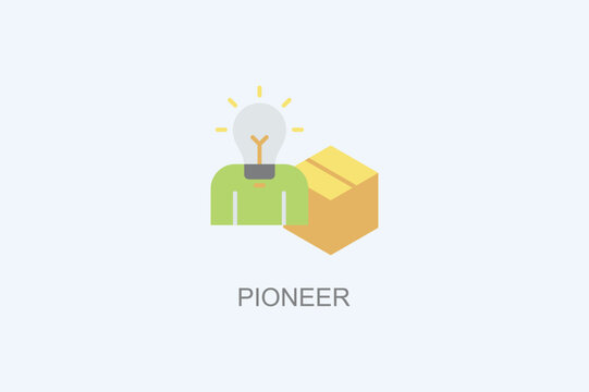 Pioneer Vector Icon Or Logo Illustration