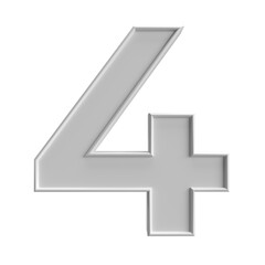Obraz premium 4 number 3d
