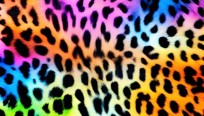 Fototapeta premium leopard skin texture colorful background