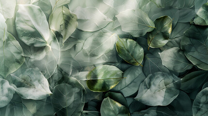 Obraz premium Turquoise Botanical Art Grunge ,generative ai