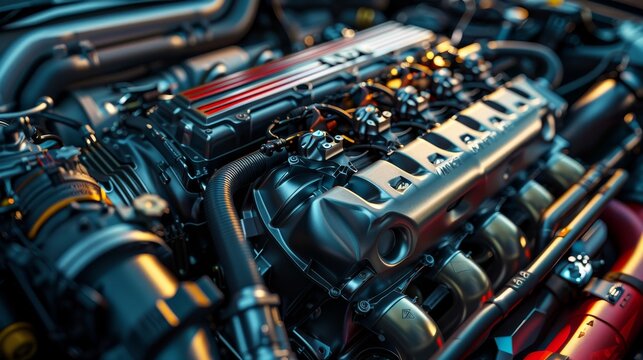 High-performance engines in sports cars, supercars, muscle cars, and racing vehicles