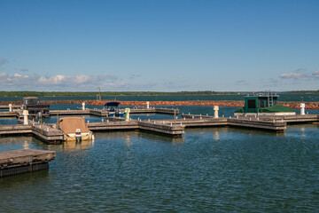 Marina on a lake