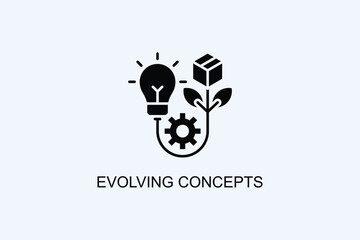 Evolving Concepts Vector Icon Or Logo Illustration