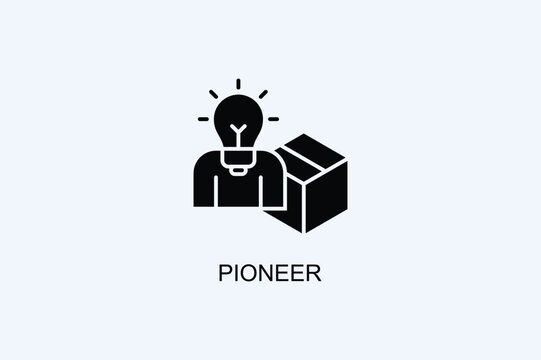 Pioneer Vector Icon Or Logo Illustration