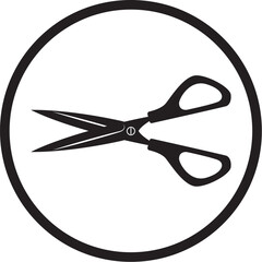 Cutting tool, equipment, scissor, shear circle vector illustration icon