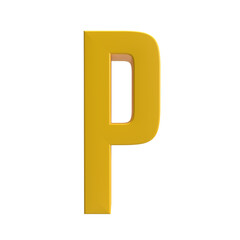 P letter 3d