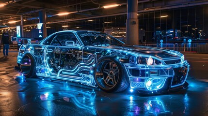 Customized car engines. aftermarket upgrades, performance enhancements, unique paint jobs for sale