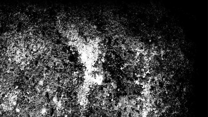 Black and white abstract grunge old concrete wall texture stain isolated overlay decorative vintage background.