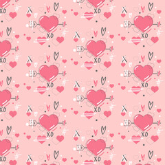 Pattern with heart, love. Valentin day