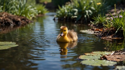 A children's story following the adventures of a brave little duckling exploring the world beyond the pond ai_generated