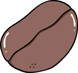 Retro coffee bean Groovy Drink Trendy lined doodle handdrawn