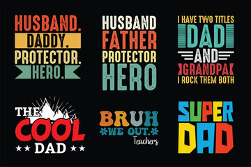 Father's Day T-shirt Design Bundle