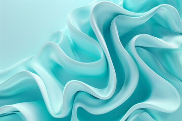 Obraz premium Lifestyle brand backdrop in 3D pastel turquoise for spring campaigns.