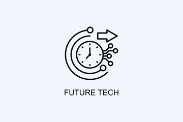 Future Tech Vector Icon Or Logo Illustration