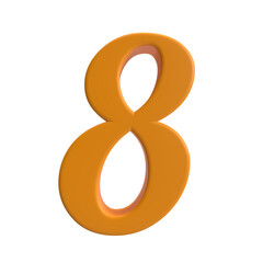 8 number 3d