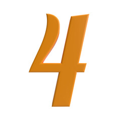 Obraz premium 4 number 3d