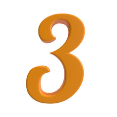 3 number 3d