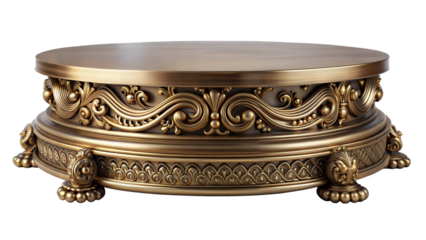 Antique Brass Podium – Ornate Design: An ornate antique brass podium, perfect for vintage or classical themed product displays.
