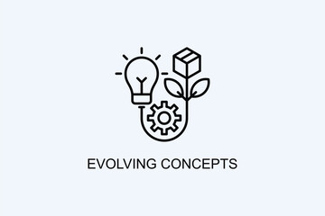 Evolving Concepts Vector Icon Or Logo Illustration