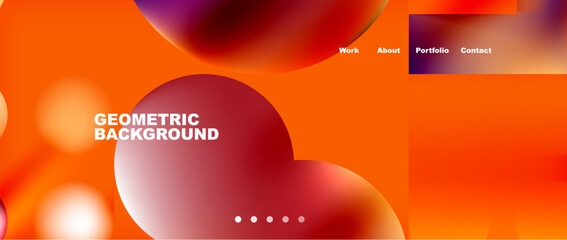 Colorful geometric background with circles. Vector Illustration For Wallpaper, Banner, Background, Card, Book Illustration, landing page