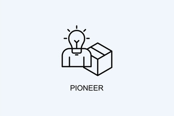 Pioneer Vector Icon Or Logo Illustration